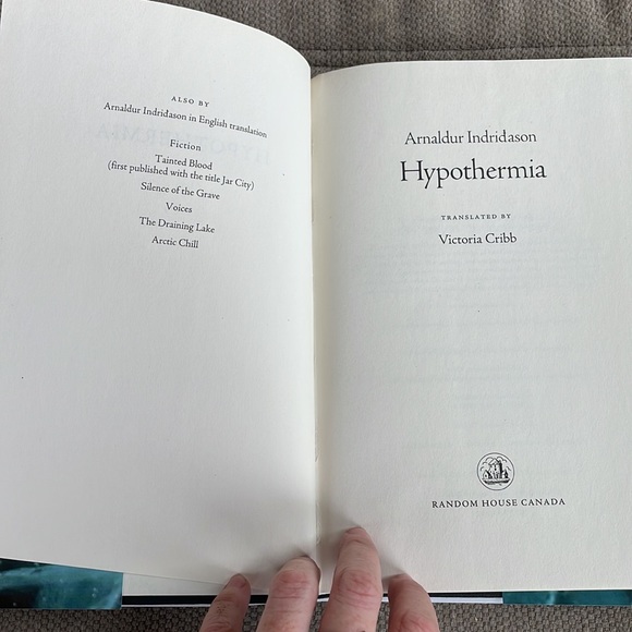Hypothermia (A Reykjavik Murder Mystery) - Arnaldur Indridason. Hardcover. - Picture 7 of 11